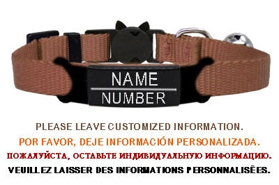 Kitten and cat collar with engraving