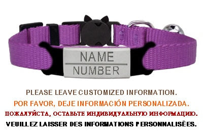 Kitten and cat collar with engraving