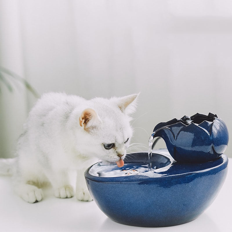 Water fountain for cats and kittens - ceramic - decorative accessory 