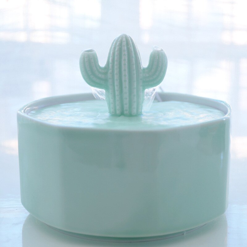 Cactus design fountain - ceramic collection - 2.3 Liters